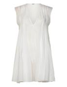 Short Chiffon Dress Lyhyt Mekko White Weekday