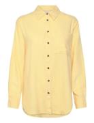 Fqlava-Sh-Simple Tops Shirts Long-sleeved Yellow FREE/QUENT