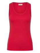 Fqhi-Top Tops T-shirts & Tops Sleeveless Red FREE/QUENT