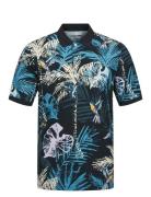 Jjhawaii Aop Polo Ss Tops Polos Short-sleeved Black Jack & J S