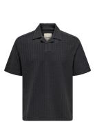 Onsmales Reg 335 Ss Resort Shirt Tops Polos Short-sleeved Black ONLY &...