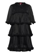 Flowcras Dress Lyhyt Mekko Black Cras
