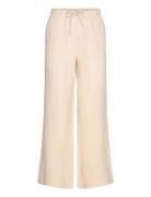 Bs Iris Pants Bottoms Trousers Wide Leg Cream Bruun & Stengade