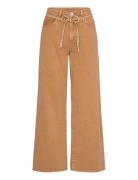 Low Waisted Relaxed Twill Trousers Bottoms Jeans Wide Brown Monki