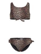 Kogbeach Knot Bikini Set Acc Bikinit Brown Kids Only