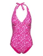 Haiti Halterneck Swimsuit Uimapuku Uima-asut Pink Abecita