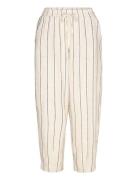 Ihlinno Pa Barrel Bottoms Trousers Straight Leg Beige ICHI