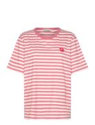 Tasaraita Unisex Unikko Ss Tops T-shirts & Tops Short-sleeved Pink Mar...