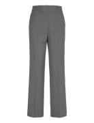 Straight Mid-Rise Trousers Bottoms Trousers Straight Leg Grey Mango