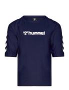 Hmlfiji Swim Tee Sport T-shirts Short-sleeved Navy Hummel