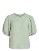 Visophia O-Neck 2/4 Top/Dc Tops Blouses Short-sleeved Green Vila