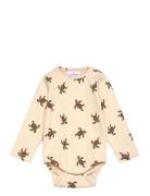 Tnsbowen L_S Rib Body Bodies Long-sleeved Cream The New