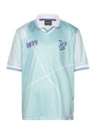 Over D Print Argyle Polo Shirt Tops T-shirts Short-sleeved Blue Lyle &...