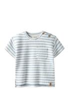 Nbmtadeo Ss Loose Top Lil Tops T-shirts Short-sleeved Blue Lil'Atelier