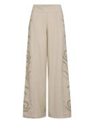 Mmseecee Sobia Pant Bottoms Trousers Wide Leg Beige MOS MOSH