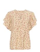 Cupuglia Gally Blouse Tops Blouses Short-sleeved Yellow Culture