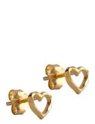 Organic Heart Studs Accessories Jewellery Earrings Studs Gold Enamel C...