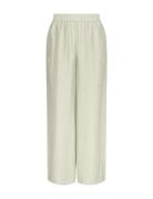 Mschdisa Hw Pants Bottoms Trousers Straight Leg Cream MSCH Copenhagen
