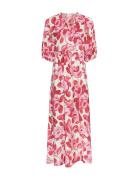 Mschedrina 2/4 Dress Aop Polvipituinen Mekko Red MSCH Copenhagen