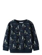 Nmmvermo Aop Ls Nreg Sweat Unb Tops Sweat-shirts & Hoodies Sweat-shirt...