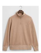 Sunfaded Half Zip Sweat Tops Sweat-shirts & Hoodies Sweat-shirts Beige...