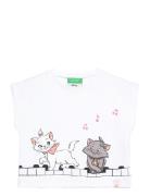 T-Shirt Tops T-shirts Short-sleeved White United Colors Of Benetton