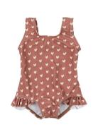 Swimsuit Butterfly Printed Uimapuku Uima-asut Pink Petit Piao
