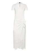 Eyelet Piqué Wrap Polo Dress Polvipituinen Mekko White Polo Ralph Laur...