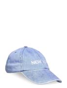 Denim Cap Accessories Headwear Caps Blue Gina Tricot