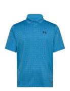 Ua Matchplay Printed Polo Tops Polos Short-sleeved Blue Under Armour