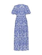 Yasgreena Ss Ankle Dress S. Maksimekko Juhlamekko Blue YAS