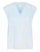 Kathua Blouse Tops Blouses Sleeveless Blue Kaffe