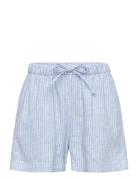 Shorts Linen Blend Bottoms Shorts Blue Lindex