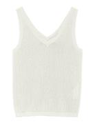 Vmluxlight Pointelle Sl V-Neck Top Tops T-shirts & Tops Sleeveless Whi...