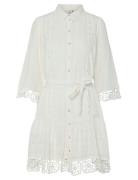 Yasthia 3/4 Shirt Dress S. Lyhyt Mekko White YAS
