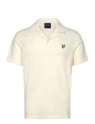 Linen Revere Collar Polo Shirt Tops Polos Short-sleeved Cream Lyle & S...