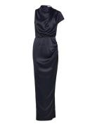 Iris Satin Dress Maksimekko Juhlamekko Navy Ahlvar Gallery