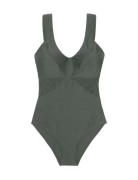 Saint Tropez Shaping Swimsuit Uimapuku Uima-asut Khaki Green Dorina