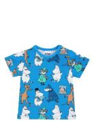 Pojkgäng T-Shirt Tops T-shirts Short-sleeved Blue MUMIN
