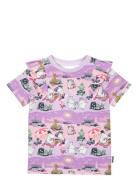 Stranddag T-Shirt Tops T-shirts Short-sleeved Purple MUMIN