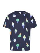 Top Ss Icecream Tops T-shirts Short-sleeved Multi/patterned Lindex
