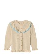 Emmy Ls Cardigan Tops Knitwear Cardigans Cream Fliink
