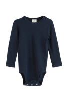 Body Merino Solid Bodies Long-sleeved Navy Lindex