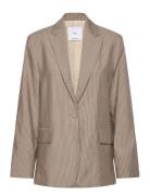 Lyocell Suit Jacket Blazers Single Breasted Blazers Beige Mango