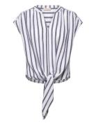 Blouse From Freequent In A Light Material With A Striped Print. The Bl...