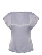 Bavati Tops Blouses Short-sleeved Silver BOSS