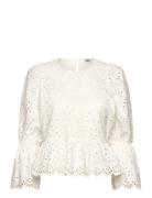 Loreen Top Tops T-shirts & Tops Long-sleeved White Twist & Tango