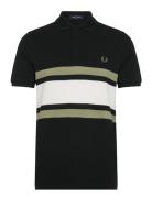 Panelled Polo Shirt Tops Polos Short-sleeved Navy Fred Perry
