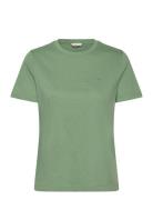 Reg Shield Ss T-Shirt Tops T-shirts & Tops Short-sleeved Green GANT