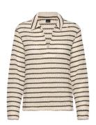 Crochet Top Tops Knitwear Jumpers Cream Gina Tricot